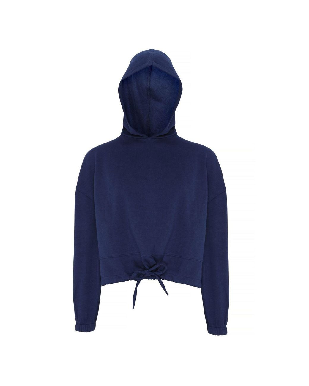 Tridri Blue Cropped Oversize Hoodie