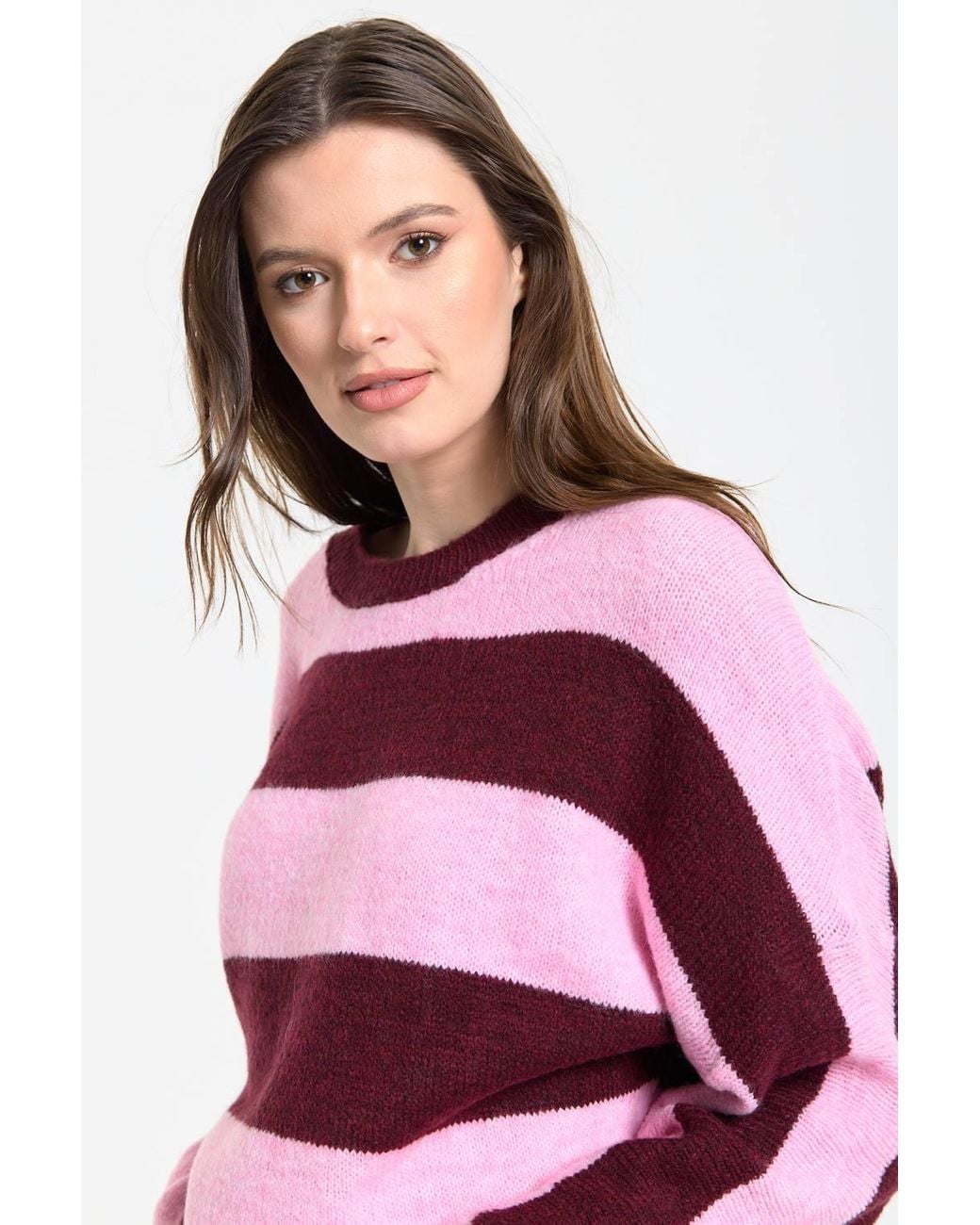 Liquorish Red Stripe Wool Blend Jumper