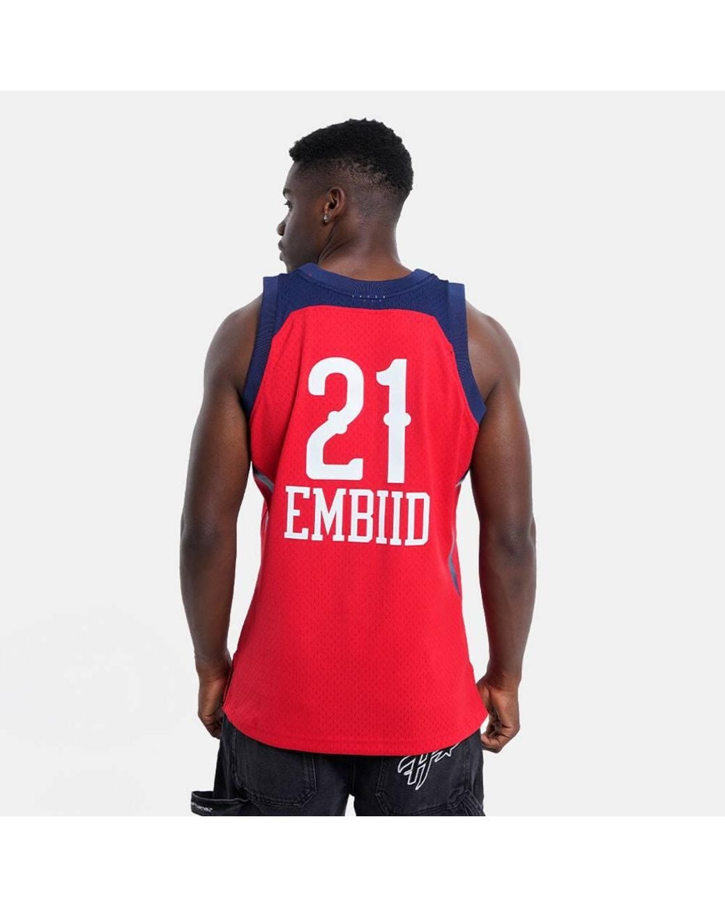 Mitchell & Ness Red Nba All Star Jersey 2017 Joel Embiid for men