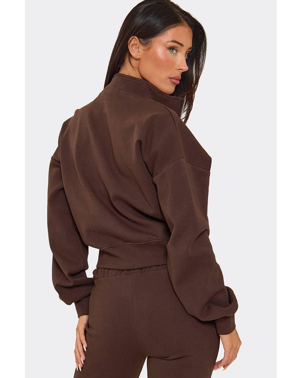EGO Brown Long Sleeve Zip Sweatshirt