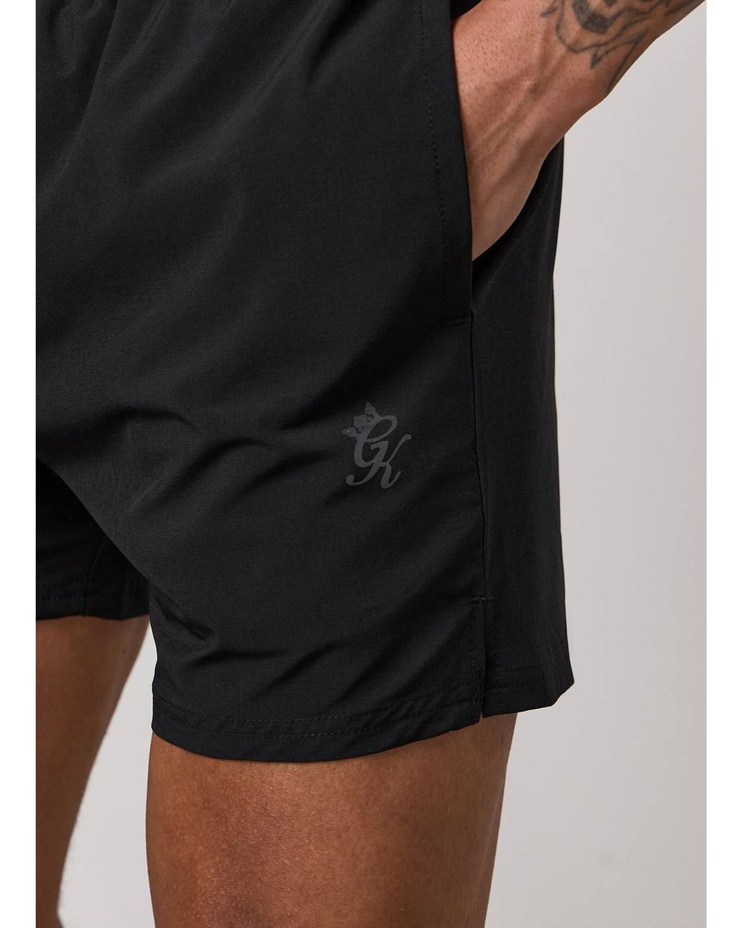 Gym King Black Performance 5 Inch Shorts for men
