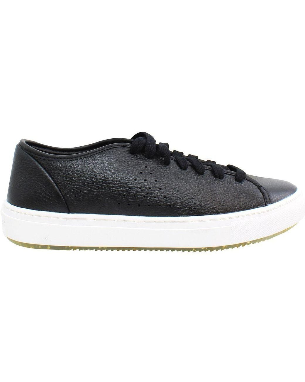 Le Coq Sportif Black Jane Lace-Up Smooth Leather Trainers