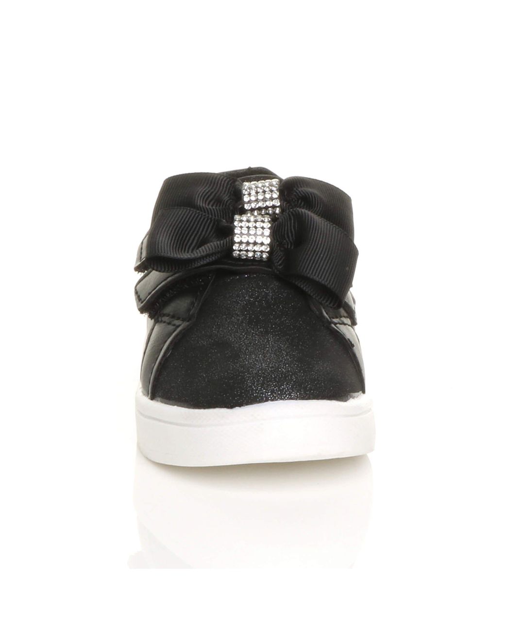AJVANI Black Touch Close Bow Trainers