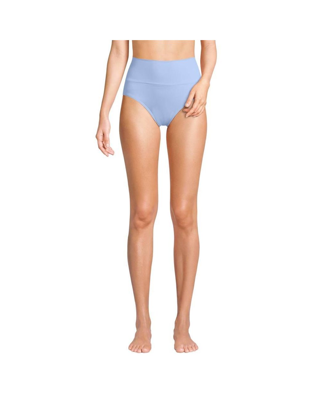 Lands' End Black Plus Foldover Bikini Bottoms