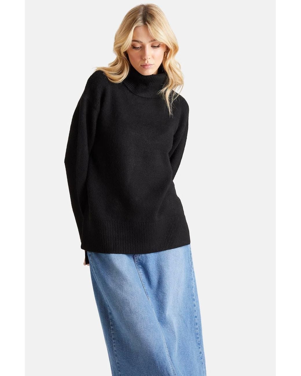 Urban Bliss Black Roll Neck Jumper