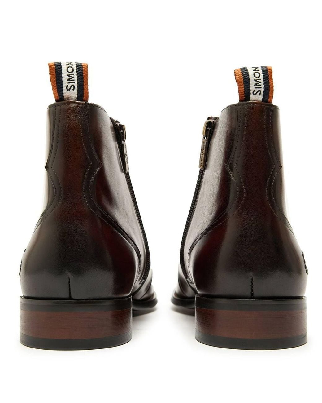 Simon Carter Brown Martil Inside Zip Boots for men