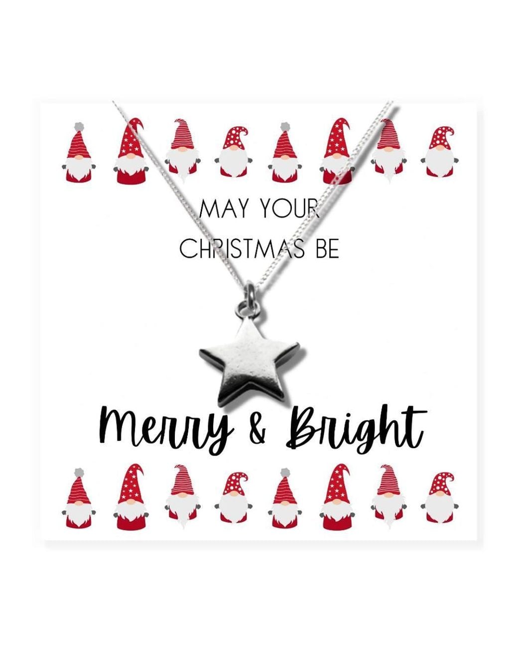 Aye Do Gifts Gray Merry & Bright Christmas Hamper Star Necklace & Jewellery Box