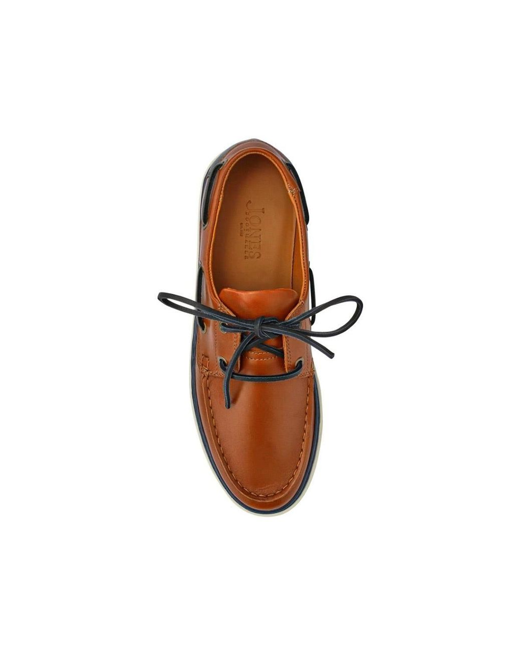 Jones Bootmaker Brown Rhodes Leather Boat Shoes for men