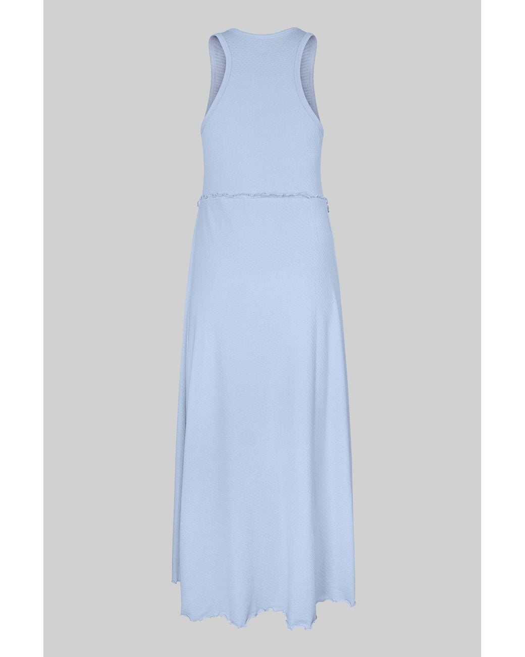 Enorsia Black Frill Detail Sleeveless Jersey Maxi Dress