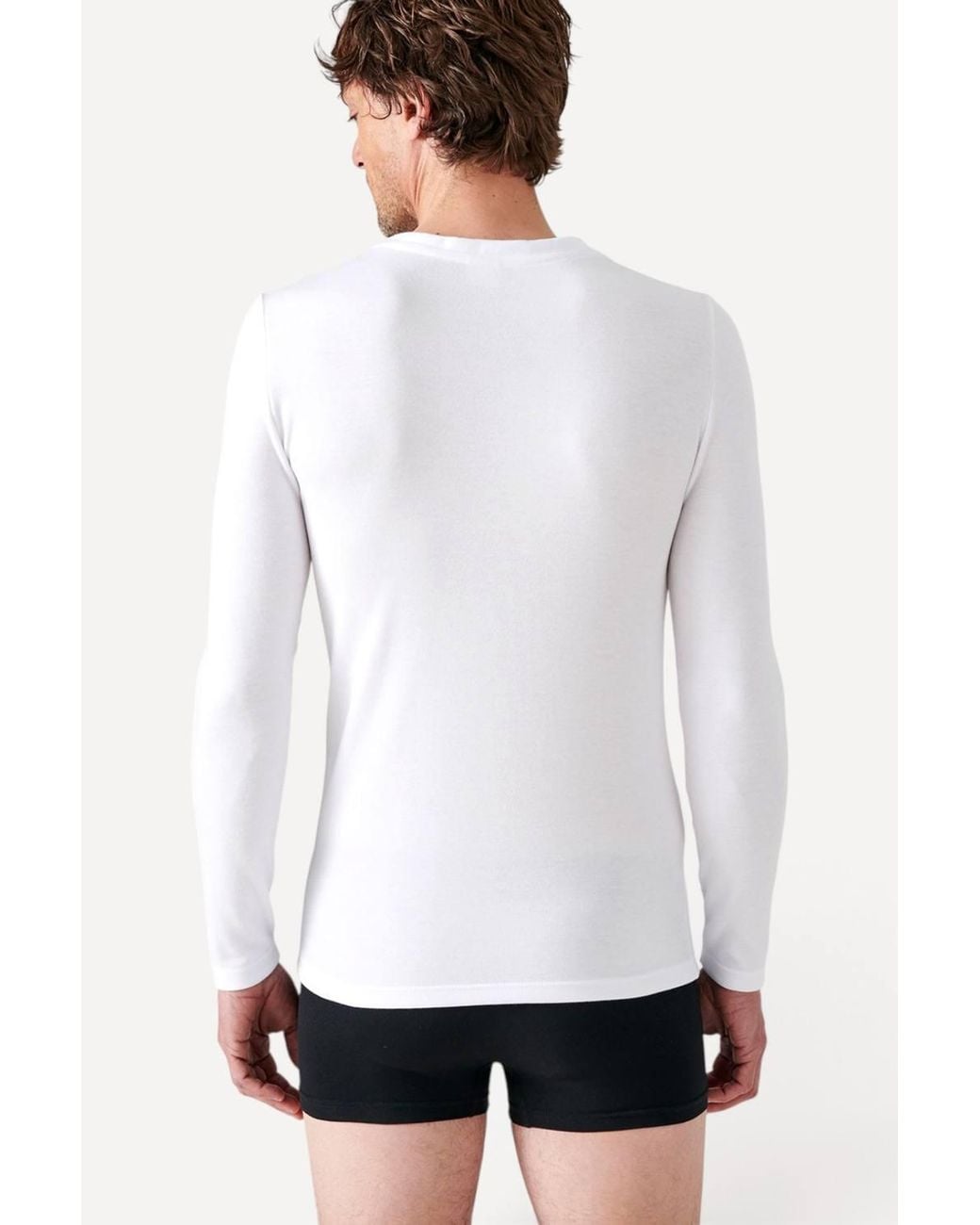DAMART White Thermal Medium-Warmth Double-Face Long-Sleeve Vest for men