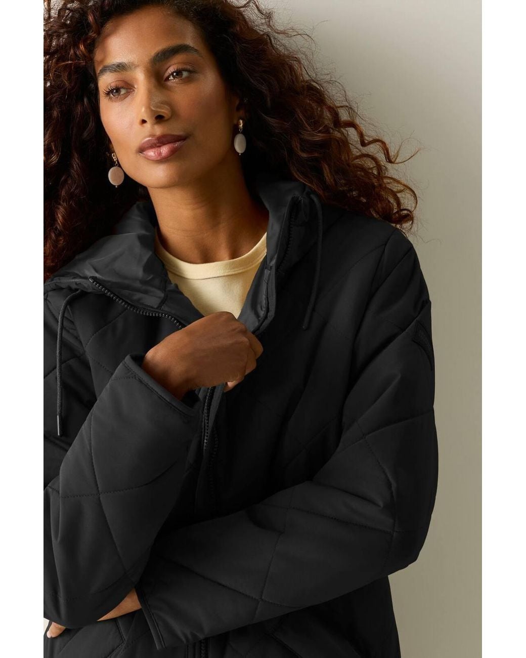 Regatta Black Hooded Elryse Quilted Jacket