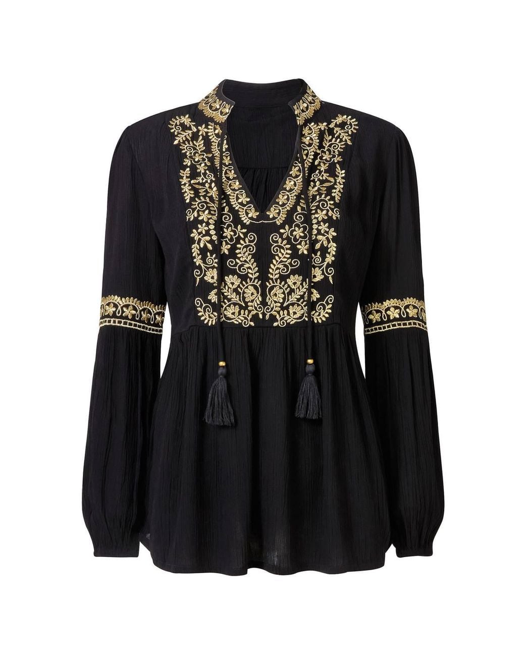 Joe Browns Gray Gracie Embroidered Tunic Top