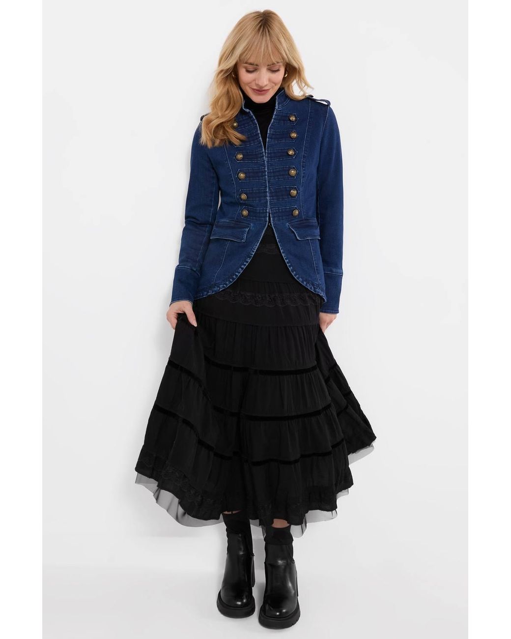 Joe Browns Blue Ultimate Denim Military Jacket