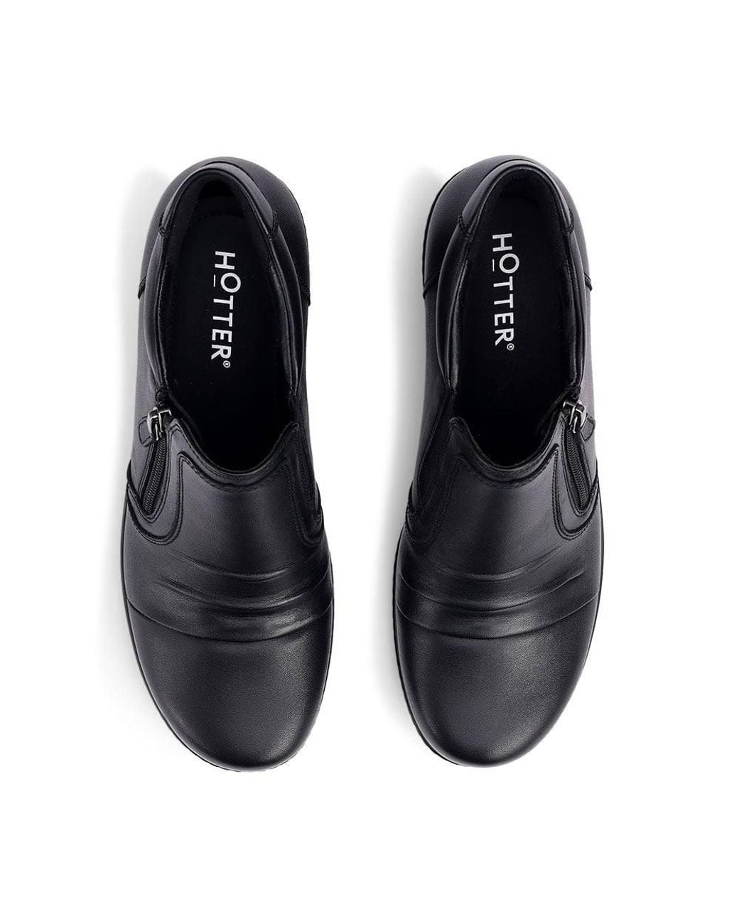 Hotter Black Wide Fit 'Hutton' Heeled Shoes