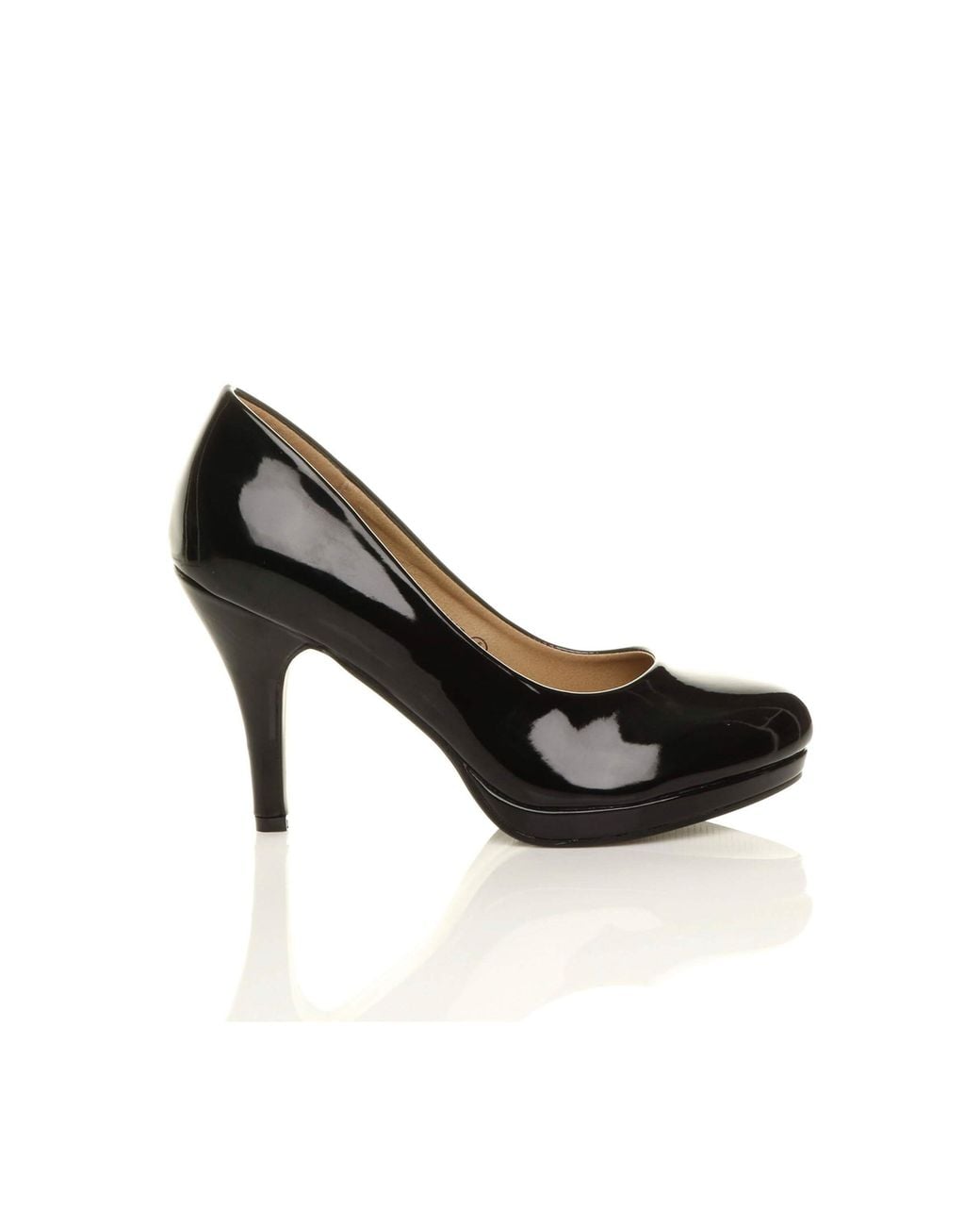 AJVANI Black High Heel Court Shoes