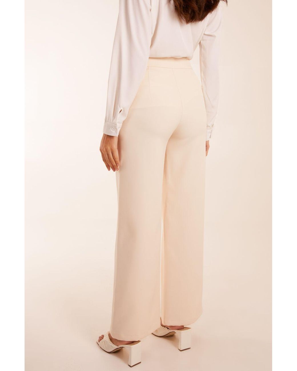 Blue Vanilla Natural Wide Leg Suit Trousers