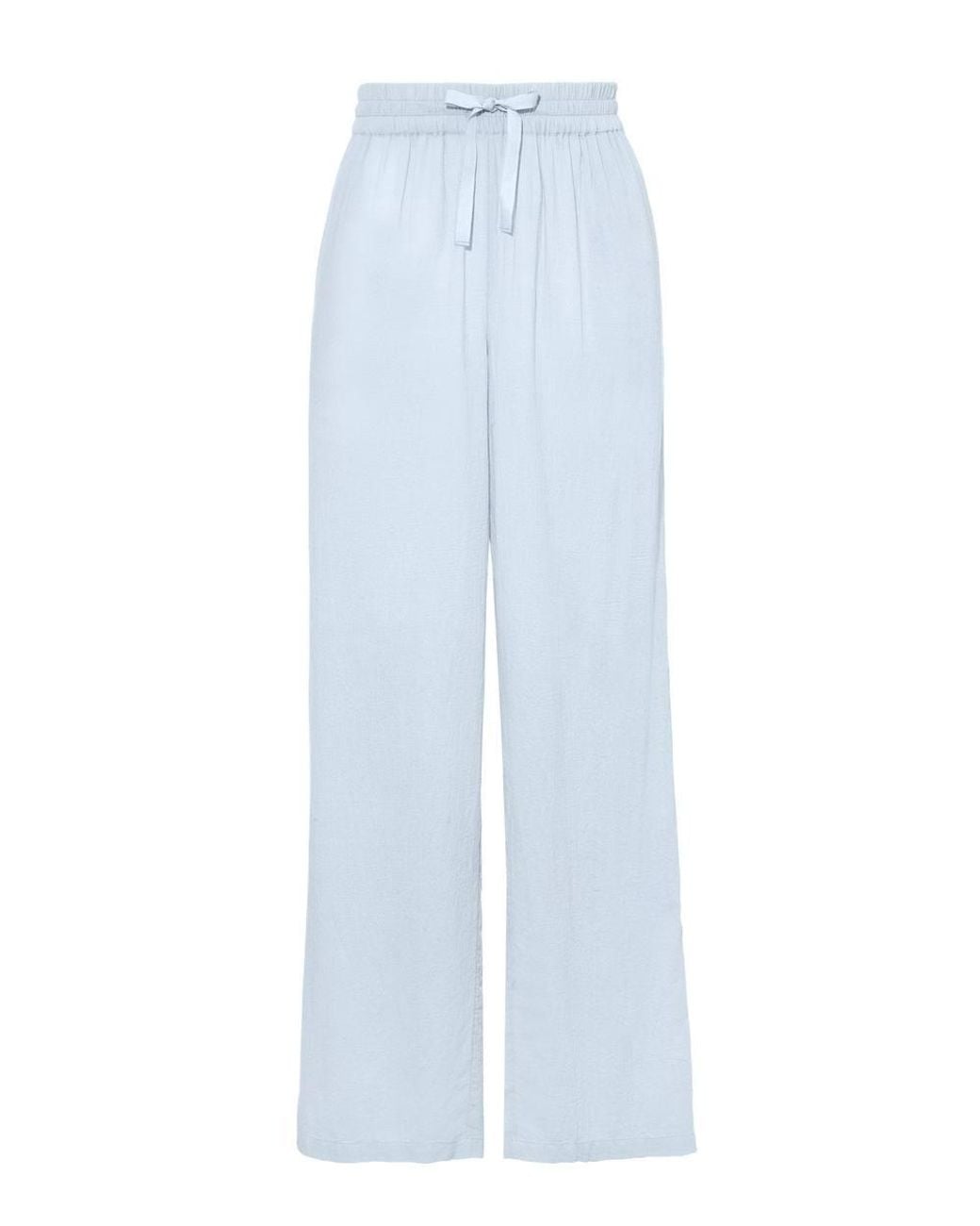 Nudea White Cotton Gauze Classic Trouser