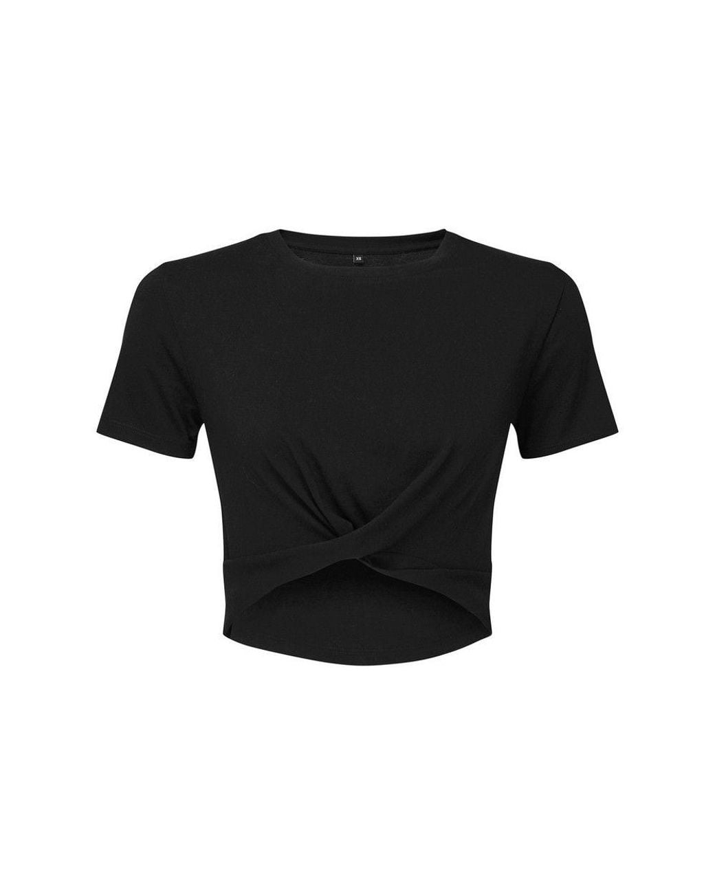 Tridri Black Twisted Crop Top