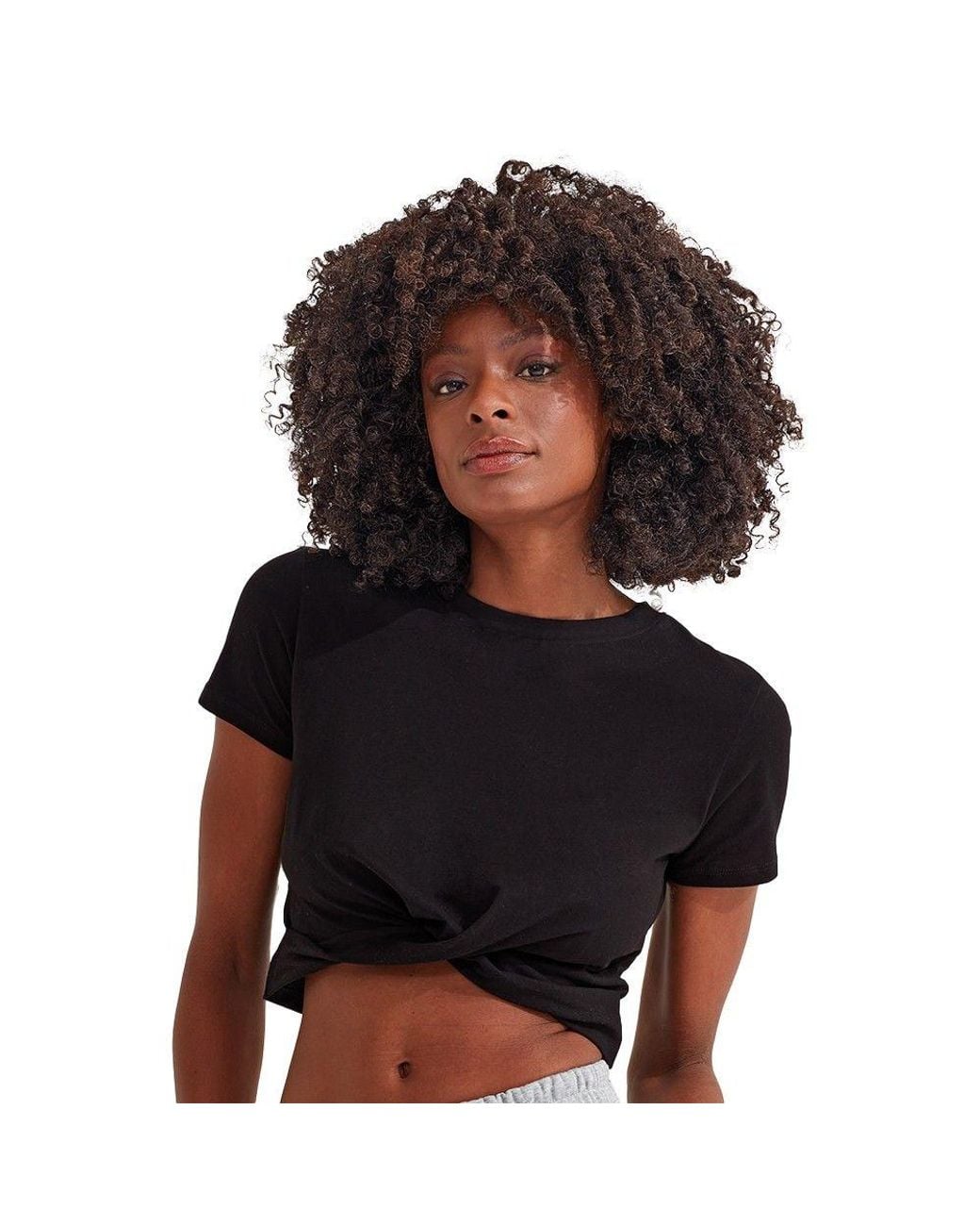 Tridri Black Twisted Crop Top