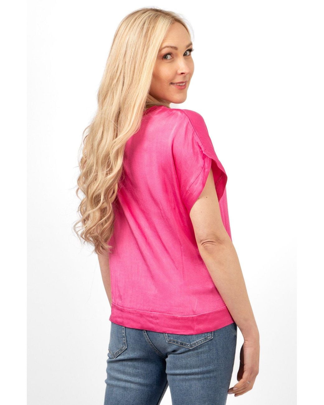 SARTA Pink Emme Short Sleeve Box Top