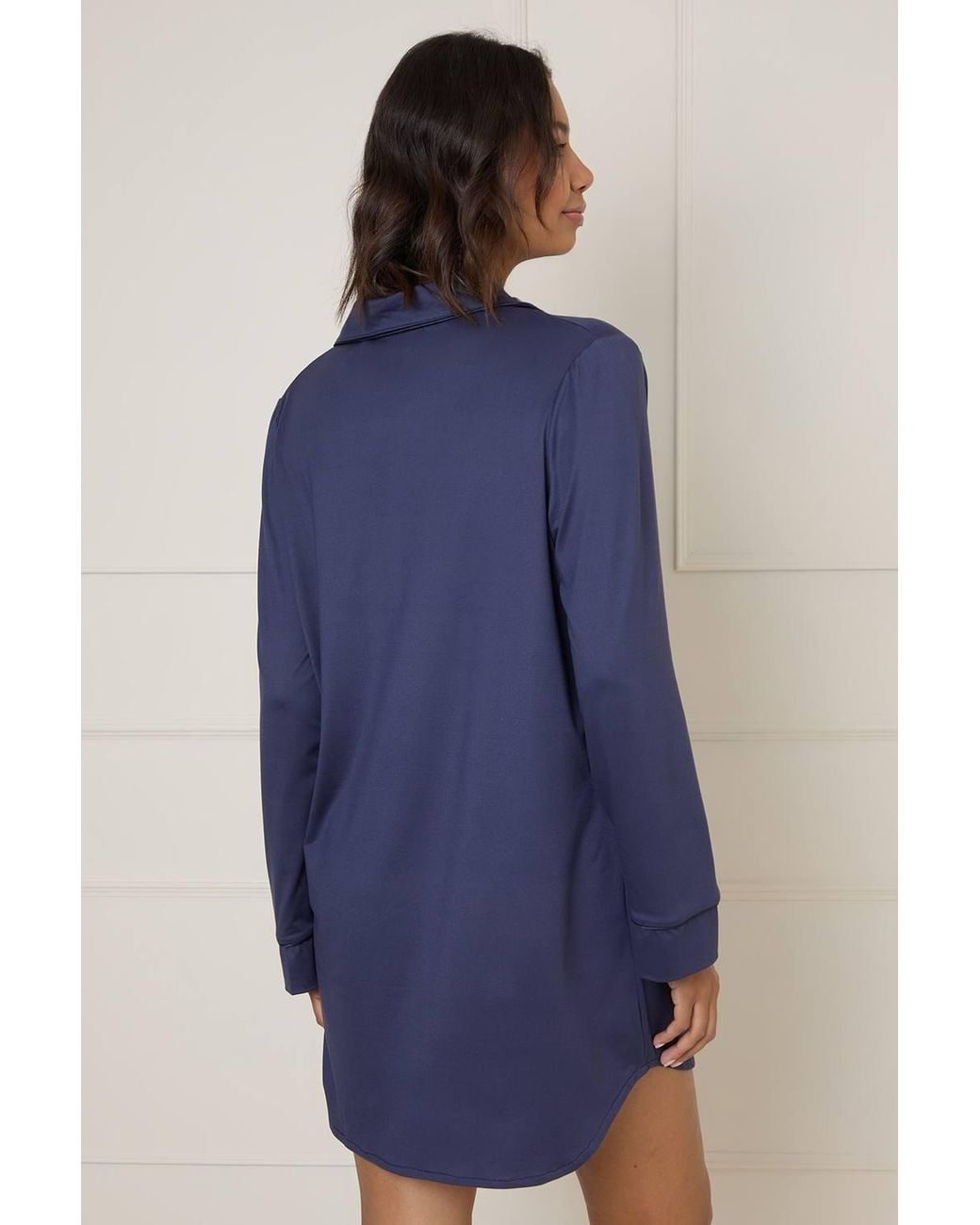 Dorothy Perkins Blue Nightwear Tipped Pyjama Shirt