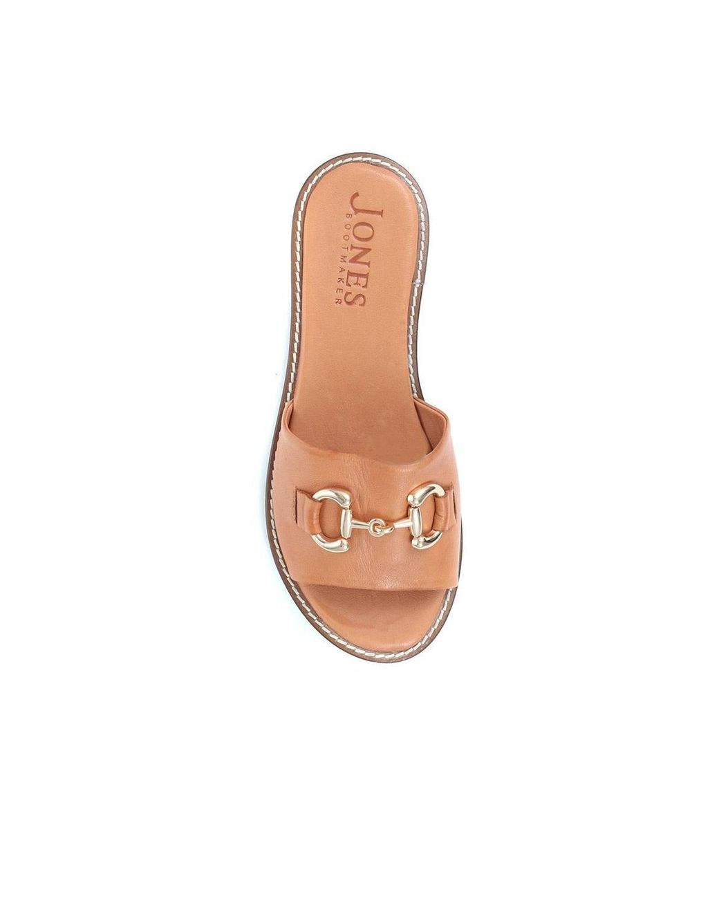 Jones Bootmaker Brown Emillina Leather Buckle Mule Sandals