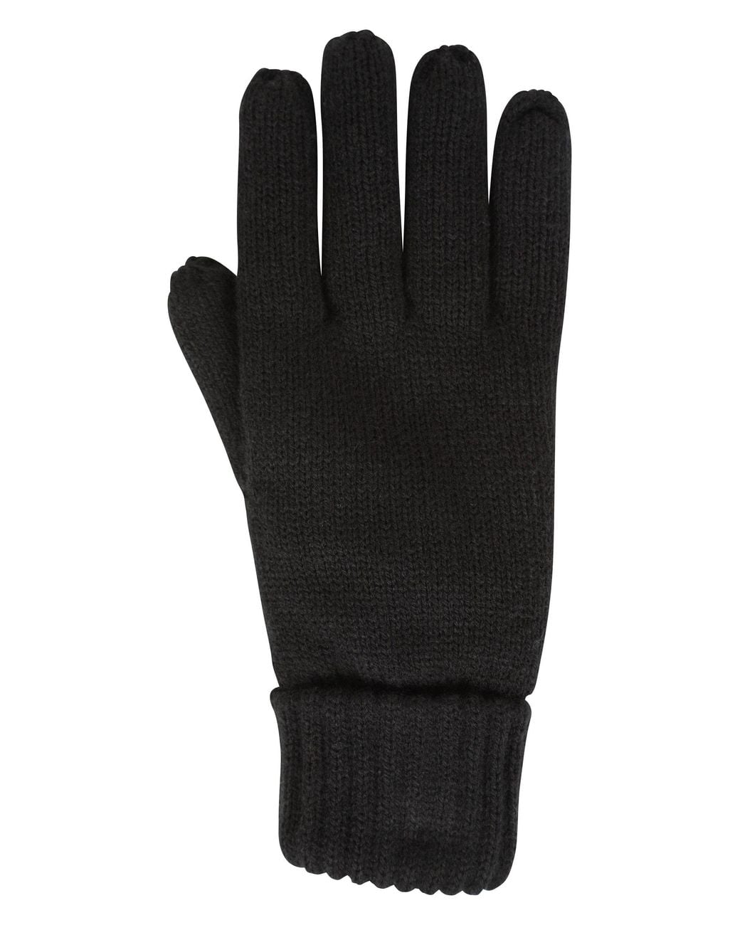 Mountain Warehouse Black Extra Warm & Cosy Isotherm Knitted Comfortable Fur Lined Gloves for men
