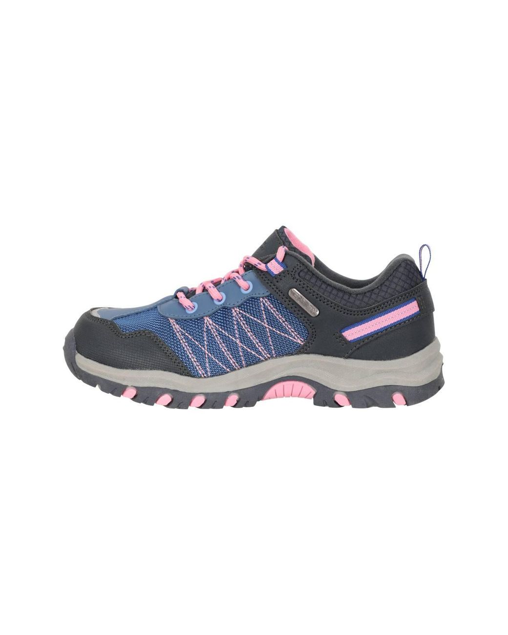 Mountain Warehouse Blue 'Stampede' Waterproof Everyday Suede & Mesh Upper Walking Shoes