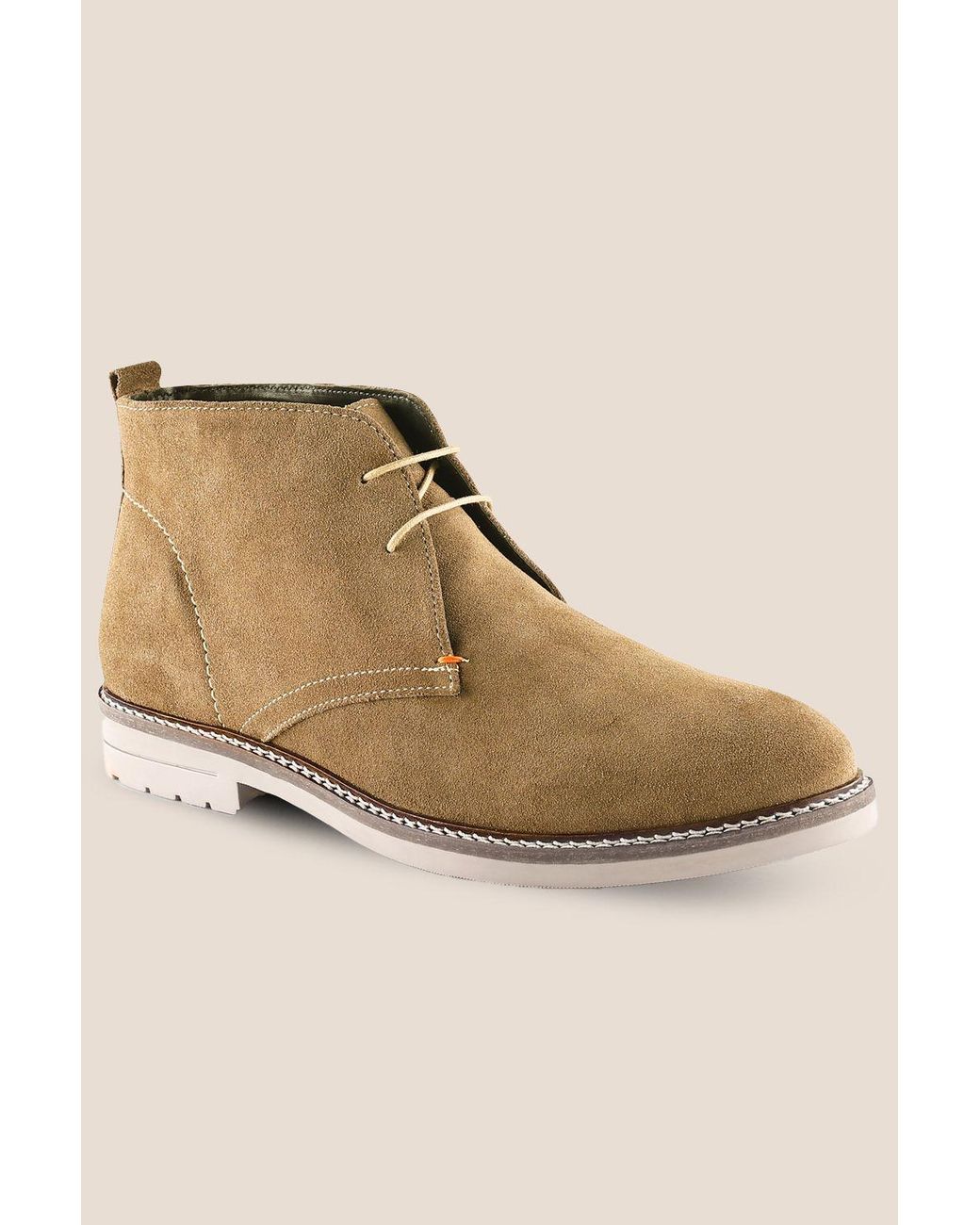 Silver Street London Gray Newington Suede Leather Lace Up Chukka Boots for men
