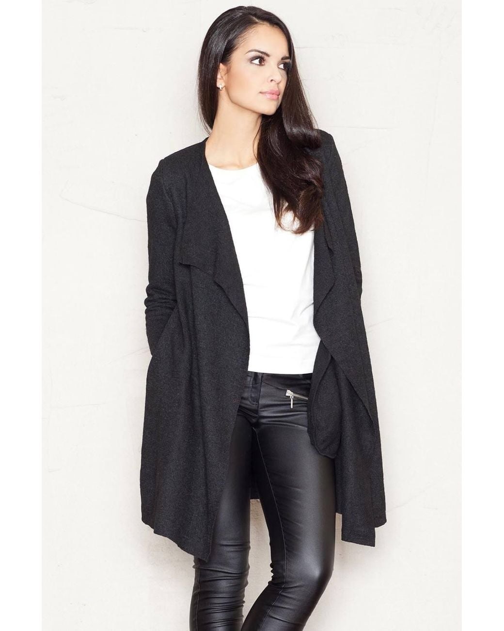 Love Lace Blue Warm Wool Knit Jacket With Shoulder Pads