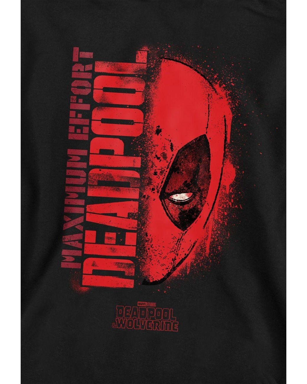 Marvel Red Deadpool Graffiti Portrait Sweatshirt for men