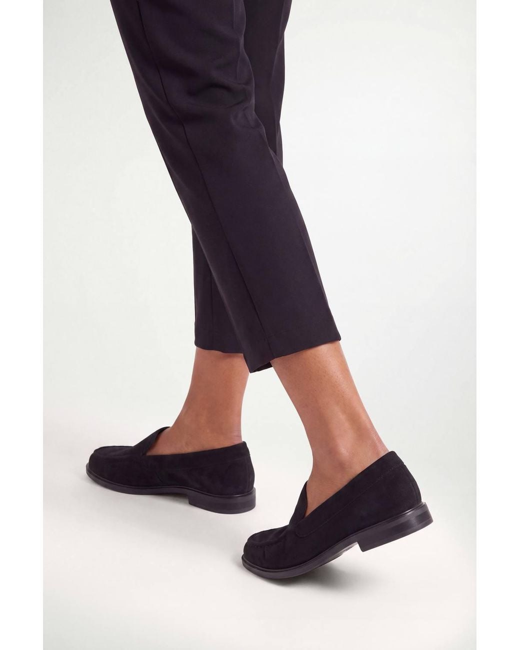 Wallis Black Clara Faux Suede Loafers