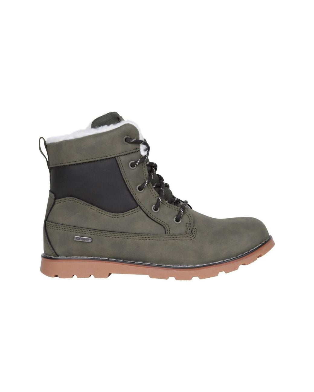 Mountain Warehouse Green 'Chestnut' Borg Lined Warm Waterproof Outdoor Non-Slip Grip Boots