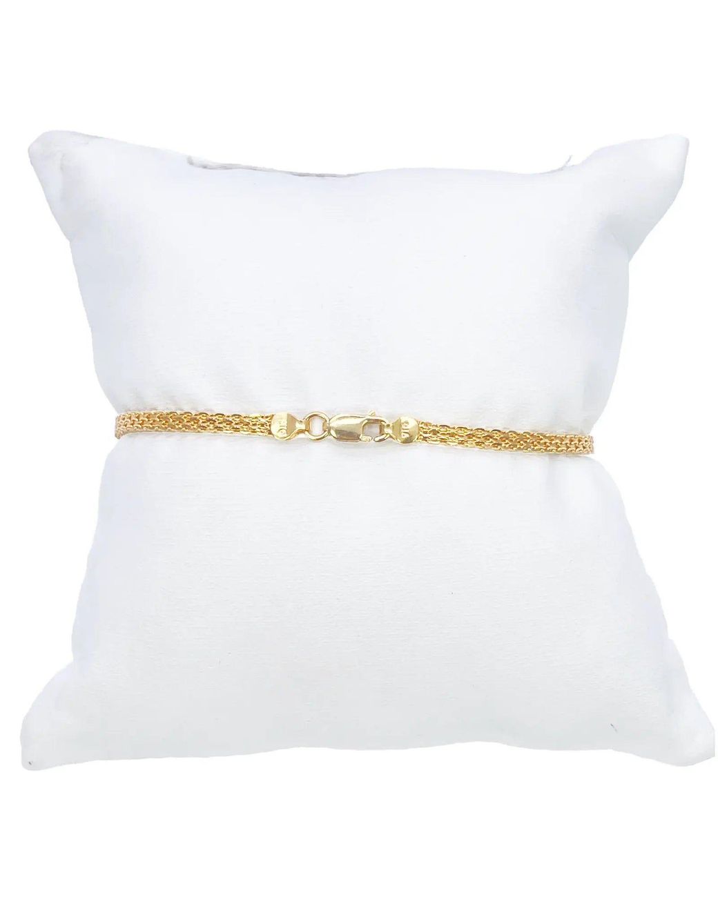 Raina Jewels Metallic 22Ct Flat High Polished Chain Bracelet 7 Inches 2.4Mm Wide