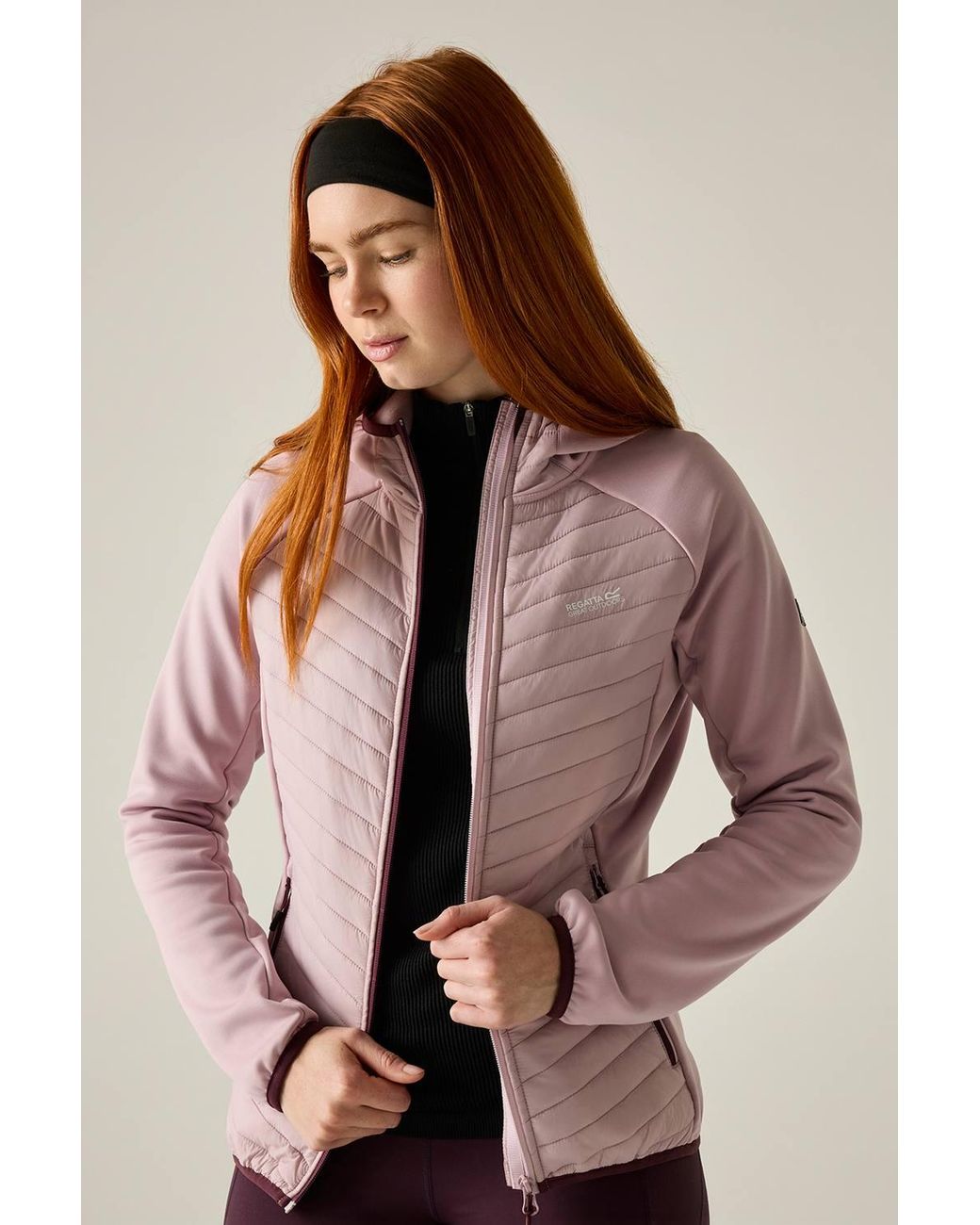 Regatta Pink Andreson Stretch Water-Repellent Hybrid Quilted Jacket