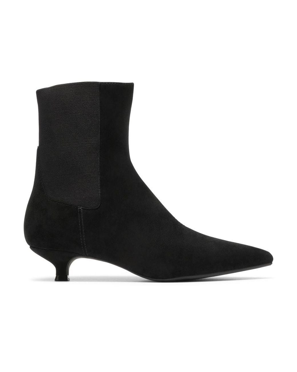Clarks Black Pisa Top Suede Ankle Boots
