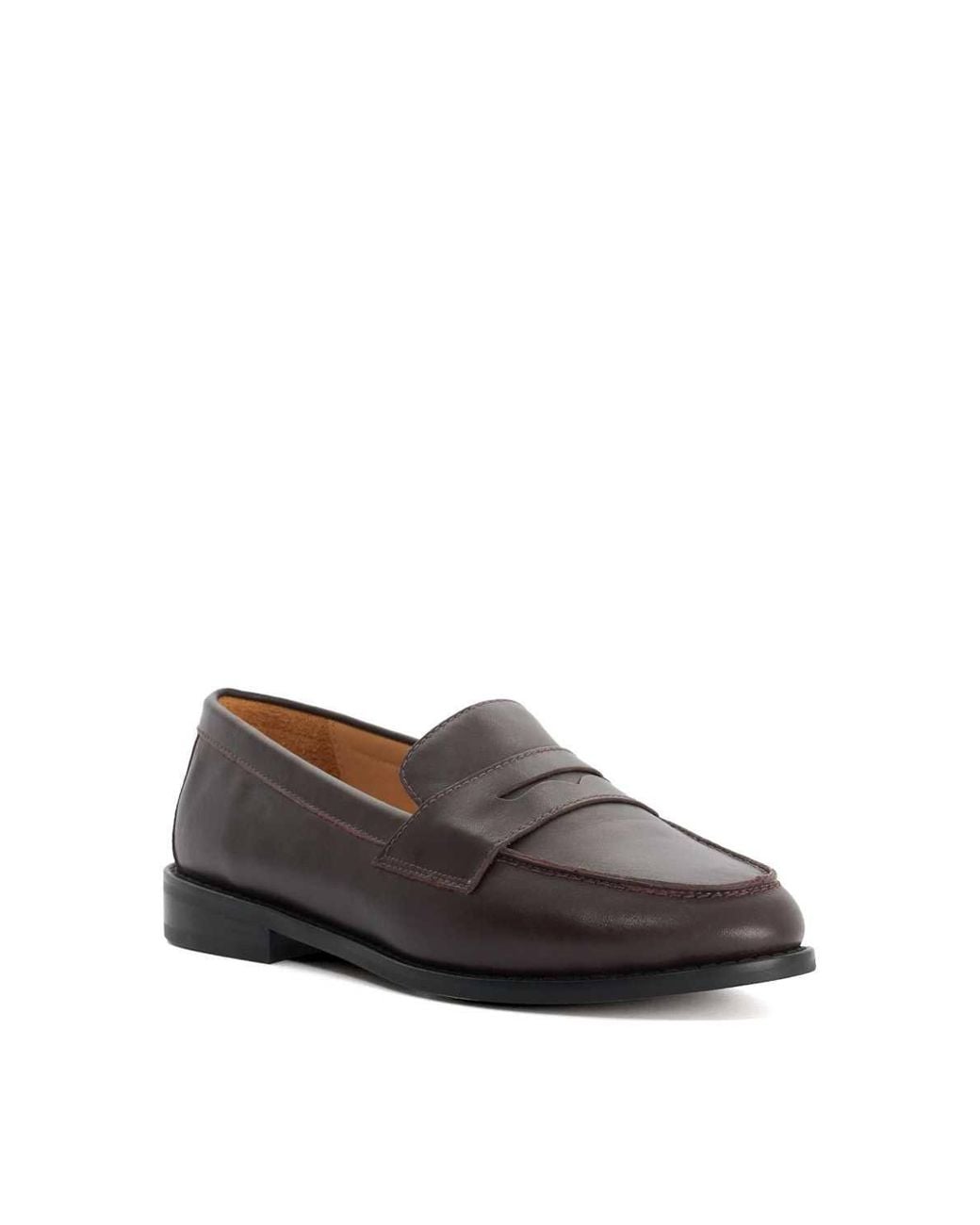 Dune Red Wide Fit 'Ginelli' Leather Loafers