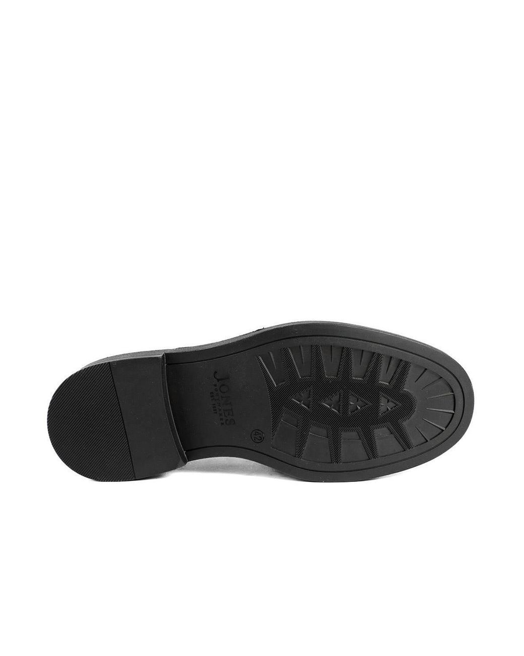 Jones Bootmaker Black Karson Stitched Upper Smart Leather Shoes for men