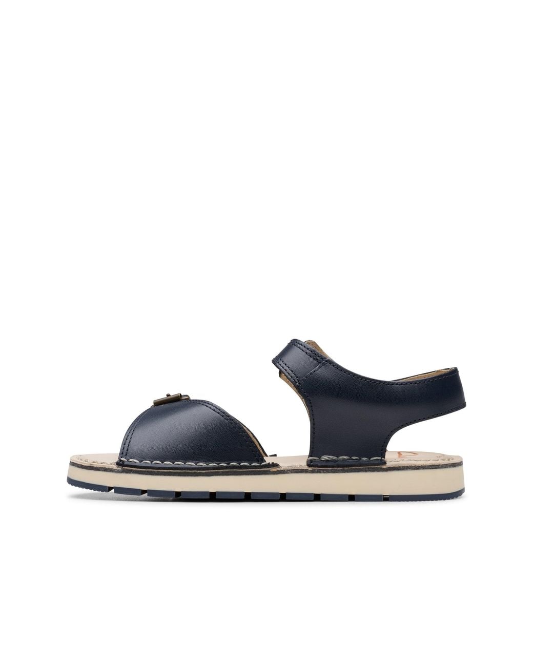 Clarks Blue Playsun Kid Leather Flat Sandals