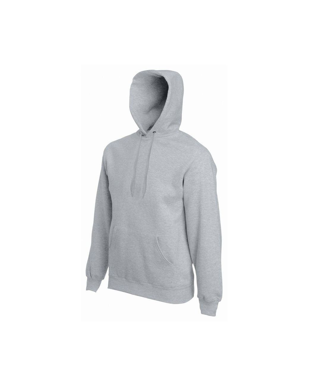 Fruit Of The Loom Gray Hooded Sweatshirt Hoodie for men