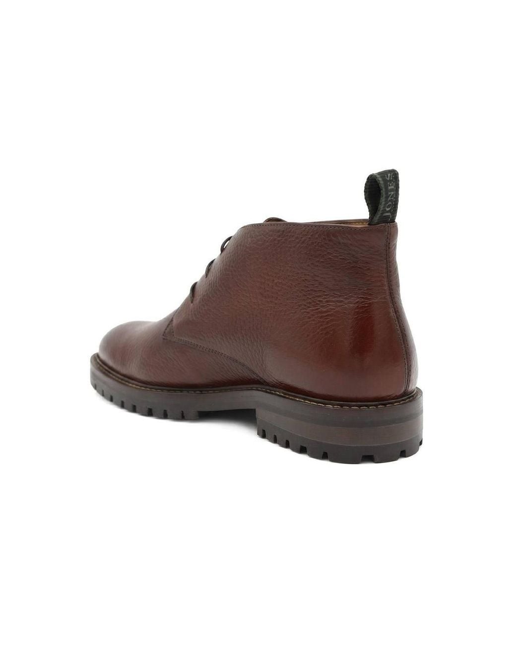 Jones Bootmaker Brown Galvano Leather Cushioned Chukka Boots for men