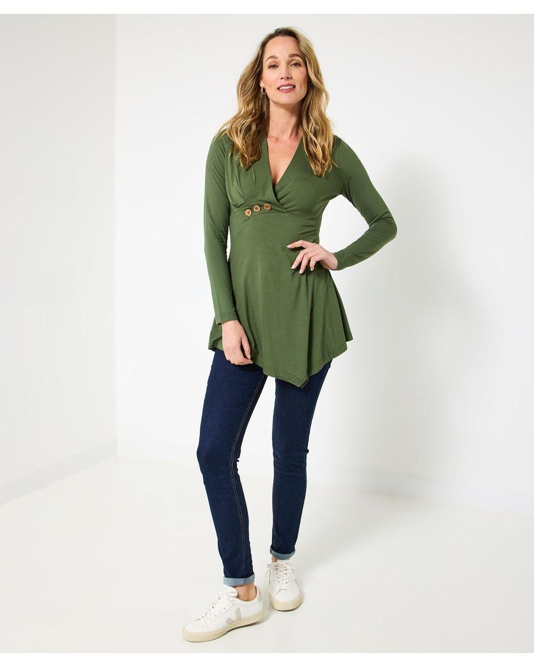 Joe Browns Green Slim Fit Asymmetric Tunic