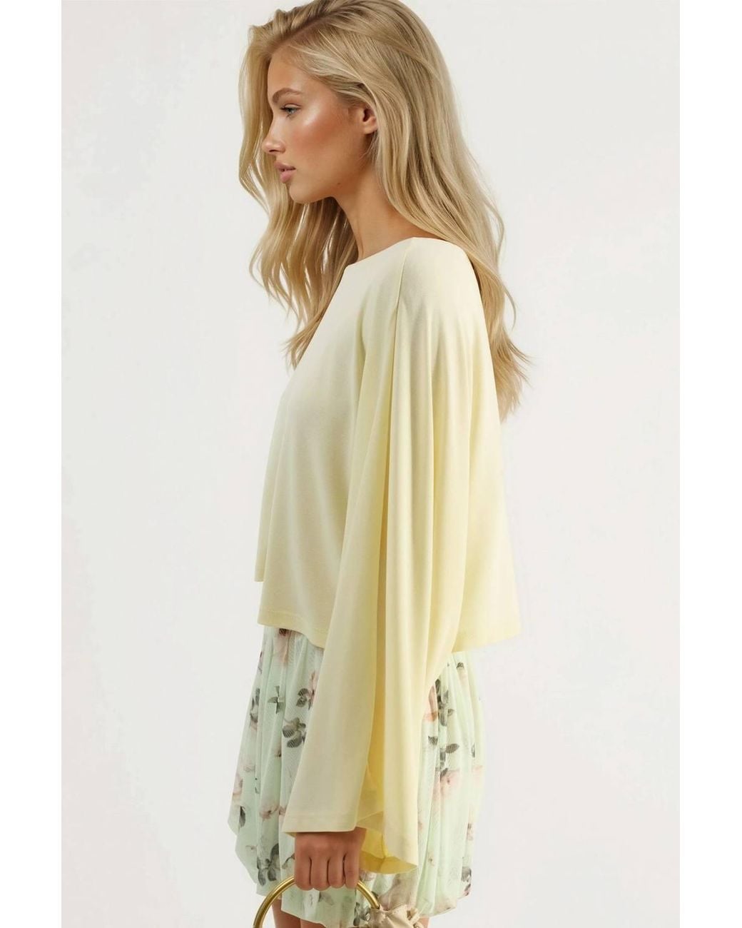Busem Natural Loose Fit Boat Neck Blouse