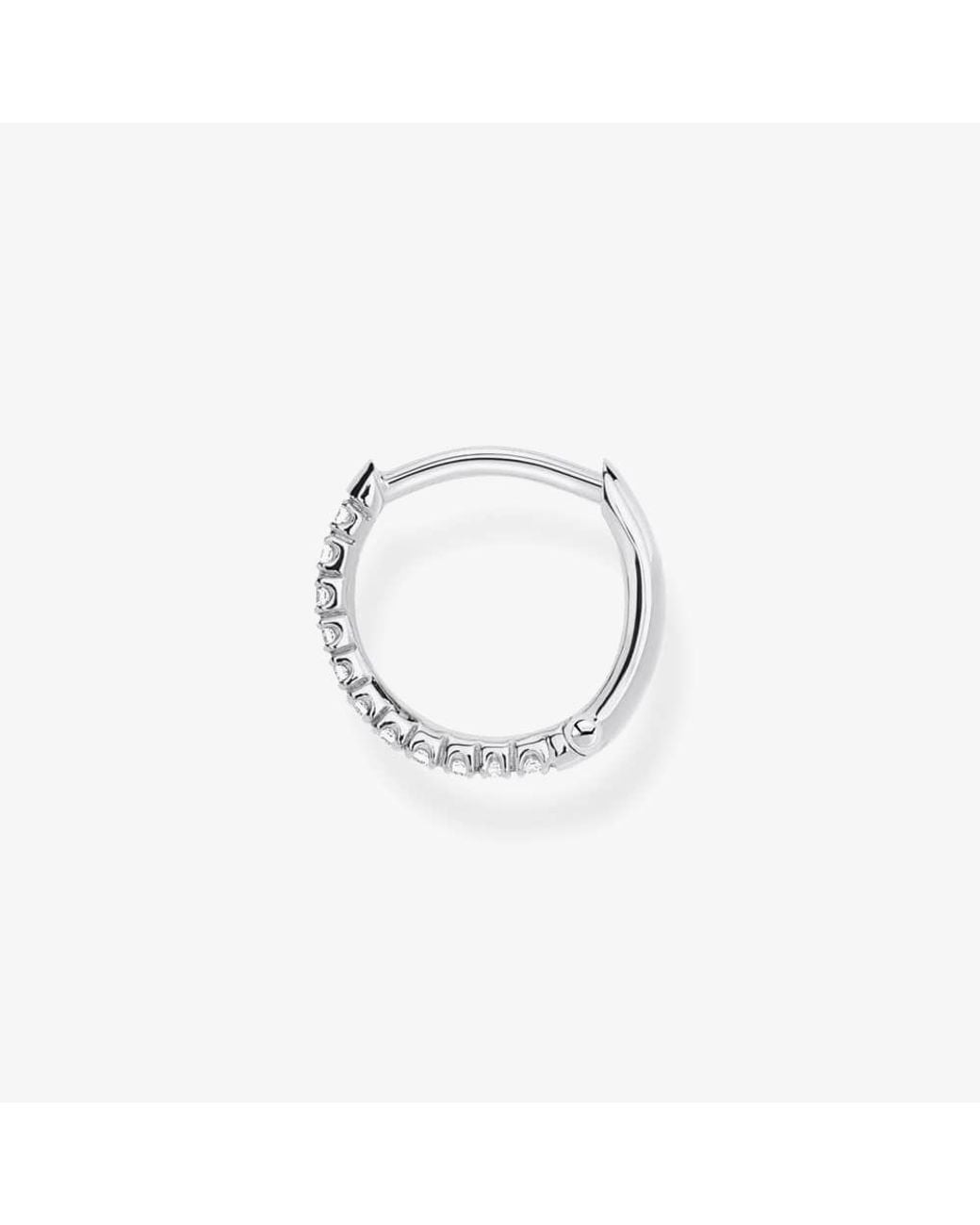 Thomas Sabo White Cubic Zirconia Single Hoop Earring Cr659-051-14
