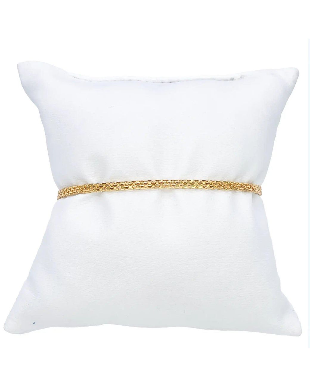 Raina Jewels Metallic 22Ct Flat High Polished Chain Bracelet 7 Inches 2.4Mm Wide