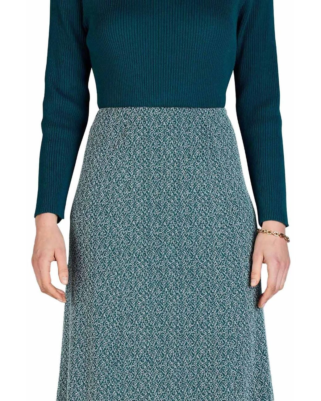 Chums Blue Tweed Effect Skirt Length 25 Inches