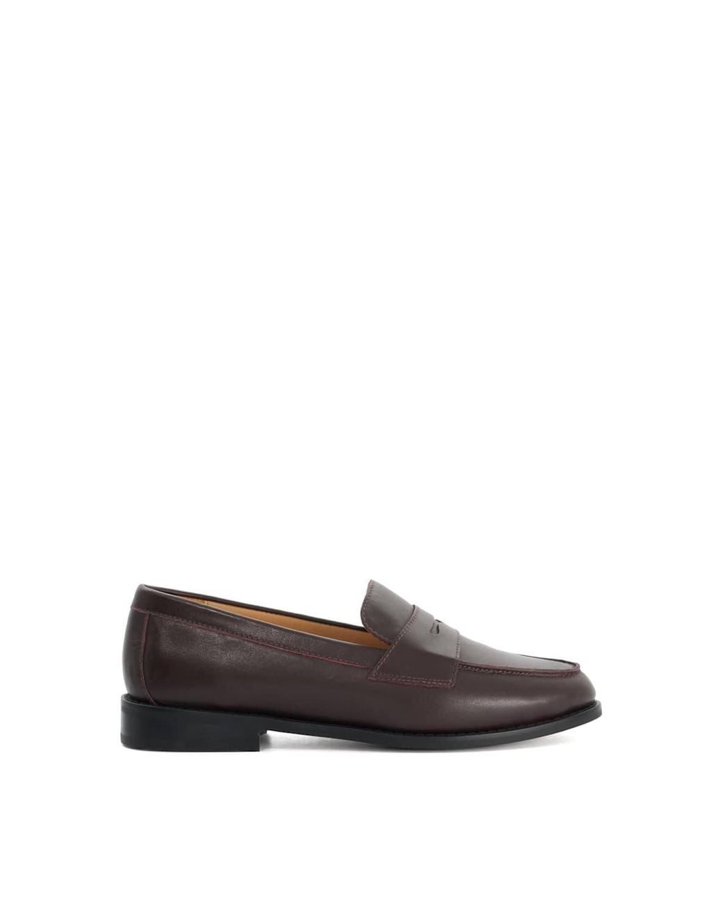 Dune Red Wide Fit 'Ginelli' Leather Loafers