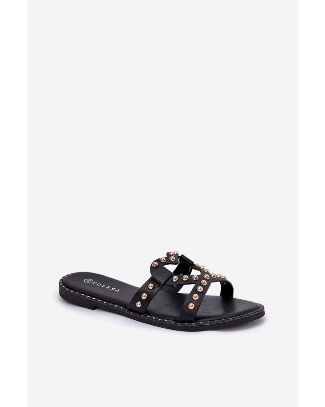 Love Lace Blue Flat Heeled Sandals Lightweight With Modern Cutout Design