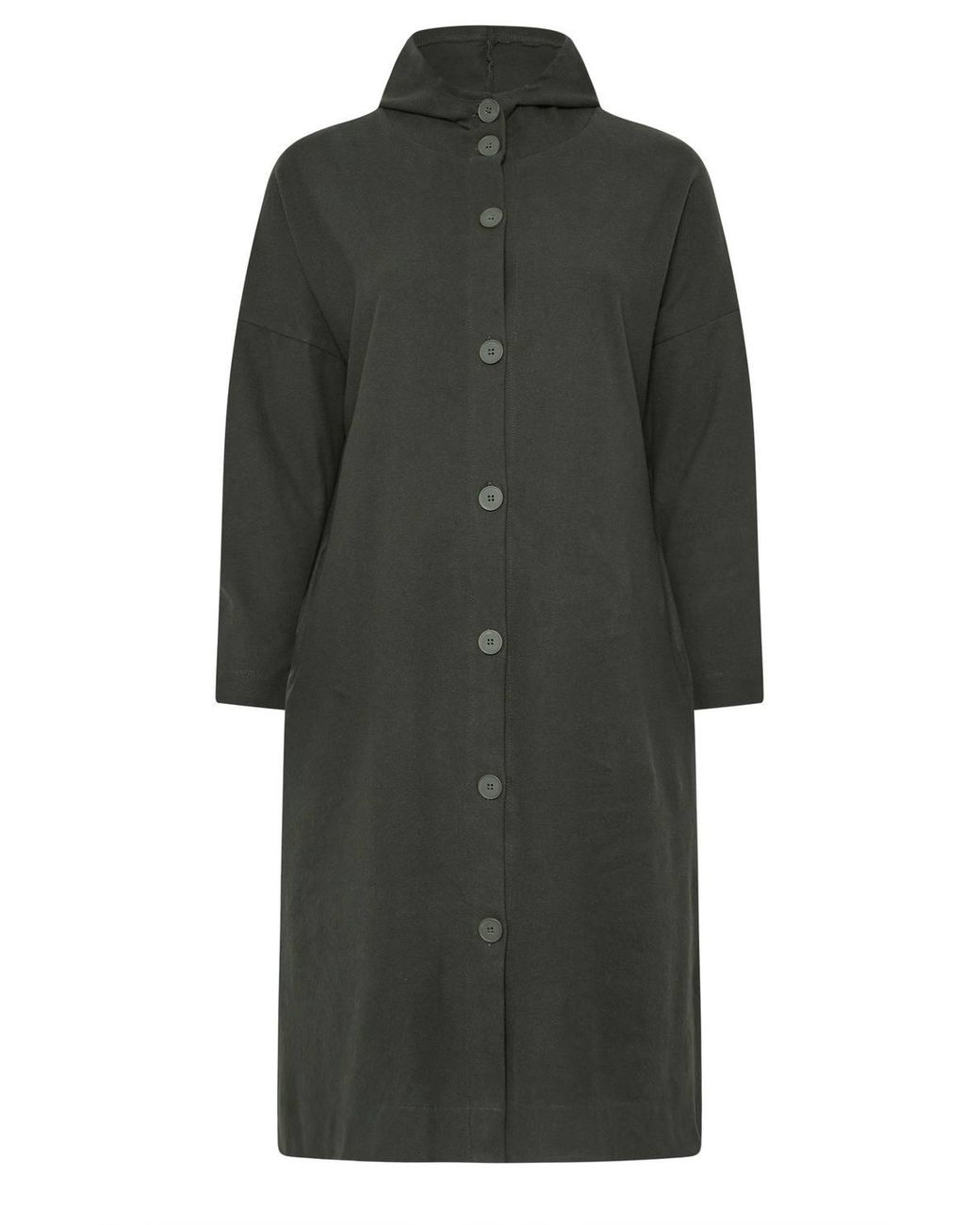 Yours Black Hooded Maxi Jacket