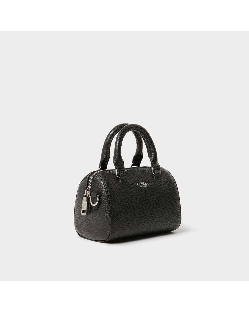 Osprey Black The Madison Mini Leather Barrel Bag
